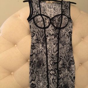 Black and white party dress